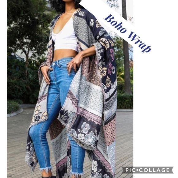 Blu Trends Accessories - Boho Beautiful Wrap... Kimono...